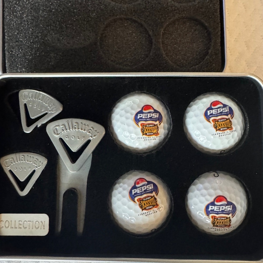 Callaway Golf Ball Super Bowl XXXVIII White Blue 2004